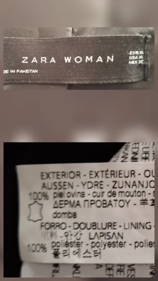 Chaqueta de cuero negra