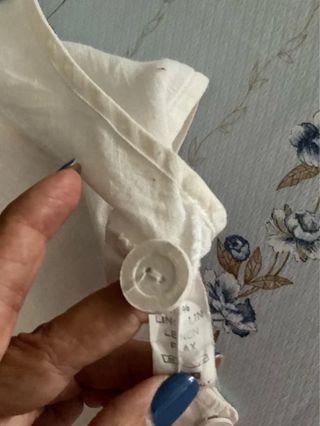 Abito ampio in lino bianco “G” Tg L