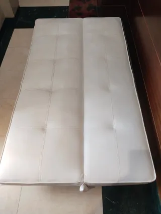 Sofá cama blanco polipiel