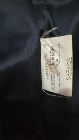 Abrigo Burberry Clásico Negro Modelo Antiguo