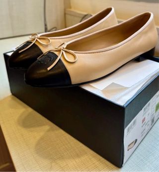 Chanel Bailarinas Clásicas Bicolor Talla 39