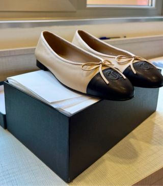 Chanel Bailarinas Clásicas Bicolor Talla 39