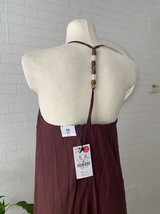 Vestido largo color Burdeos. Lefties Talla M