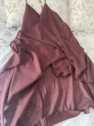 Vestido largo color Burdeos. Lefties Talla M