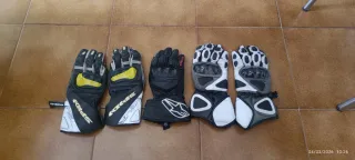 Guanti moto assortiti taglia M