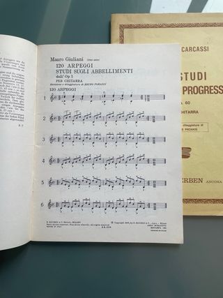 Libri studio per Chitarra - Giuliani e Carcassi