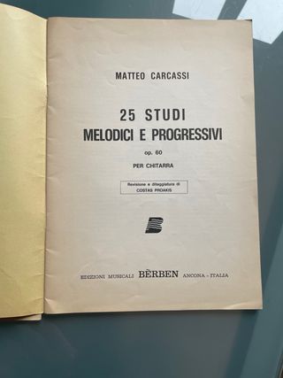 Libri studio per Chitarra - Giuliani e Carcassi