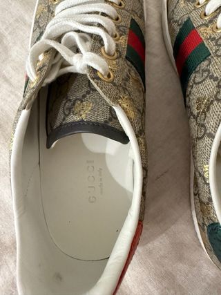 Zapatillas Gucci Ace Bee Marrón y Dorado
