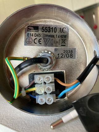 Applique lampada vetro e metallo