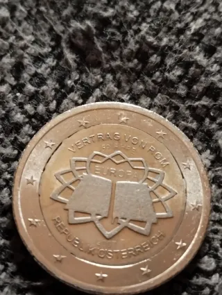 Moneda 2 euros Austria 2007 Tratado de Roma