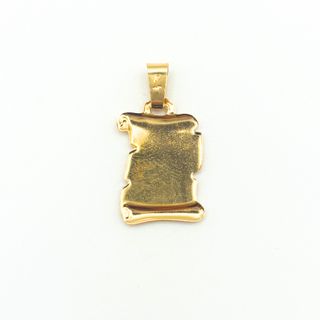 Colgante Oro 18K, Pergamino Letra L, 1.38gr