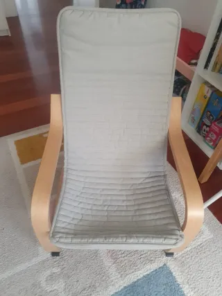 Hamaca infantil de madera y tela