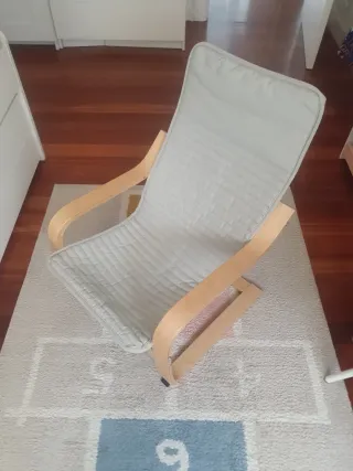 Hamaca infantil de madera y tela