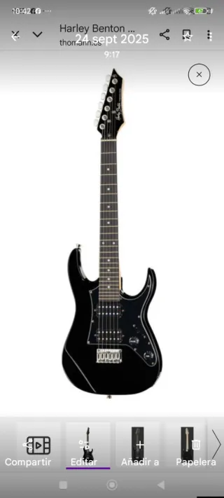 Guitarra Eléctrica Harley Benton Zurda 3/4