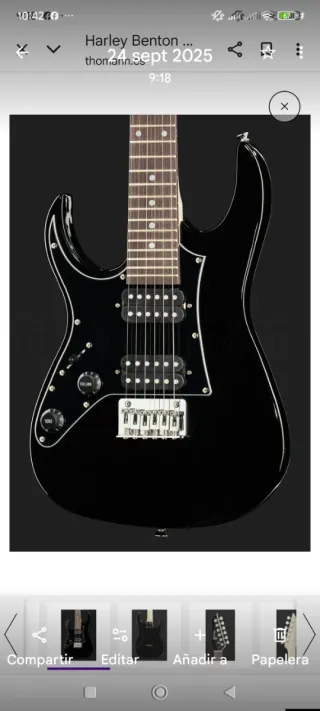 Guitarra Eléctrica Harley Benton Zurda 3/4