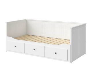 Diván blanco IKEA con 3 cajones