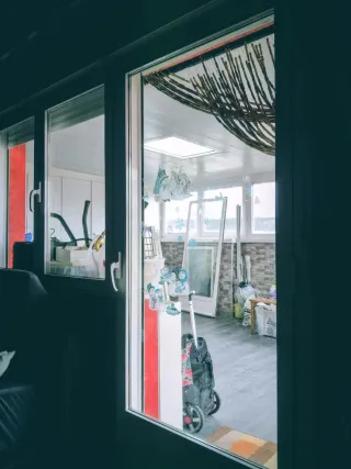 Ventanas y puerta aluminio blanco