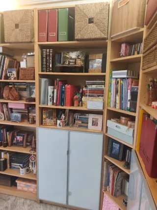 Estantería Librería Madera y Mimbre