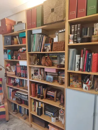 Estantería Librería Madera y Mimbre