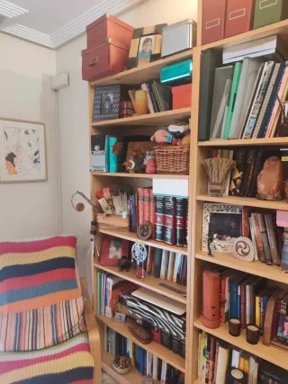 Estantería Librería Madera y Mimbre