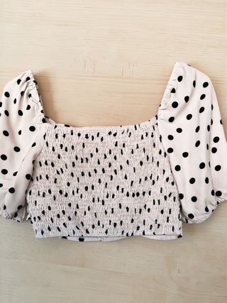 Blusa beige lunares