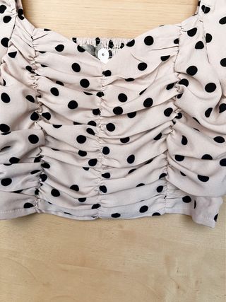 Blusa beige lunares