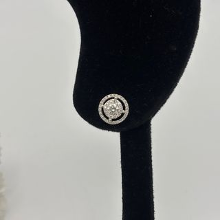 Pendientes Oro Blanco 18kt y Diamantes