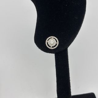 Pendientes Oro Blanco 18kt y Diamantes