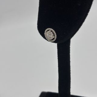 Pendientes Oro Blanco 18kt y Diamantes