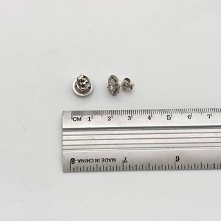 Pendientes Oro Blanco 18kt y Diamantes