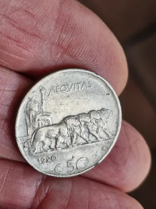 Moneta 50 Centesimi 1920 Vittorio Emanuele terzo