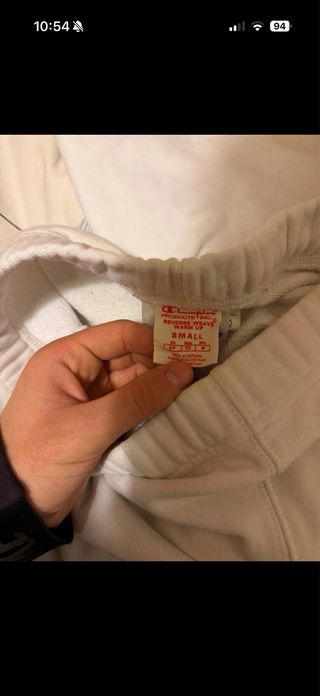 Pantaloni tuta Champion bianchi