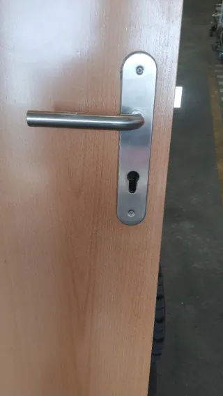 Puerta blindada roble con jambas