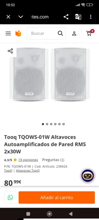 3 altavoces pasivos TOOG 30W