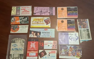 Lote entradas conciertos rock antiguas