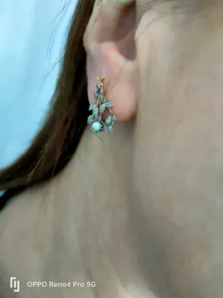 Pendientes Oro 18kt  Perlas