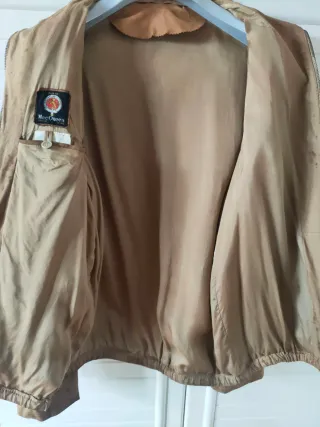 Giacca scamosciata in pelle (Renna) marrone chiaro