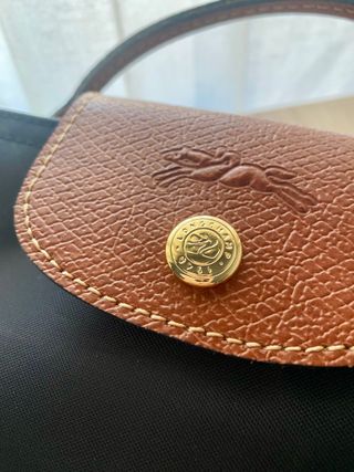 Bolso mini Longchamp Negro y Marrón