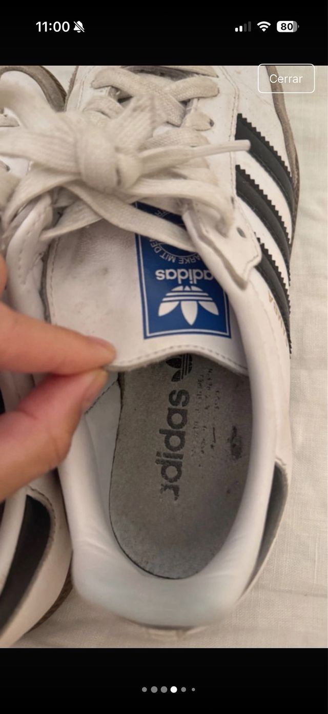 Adidas Samba Piel Blancas y Negras