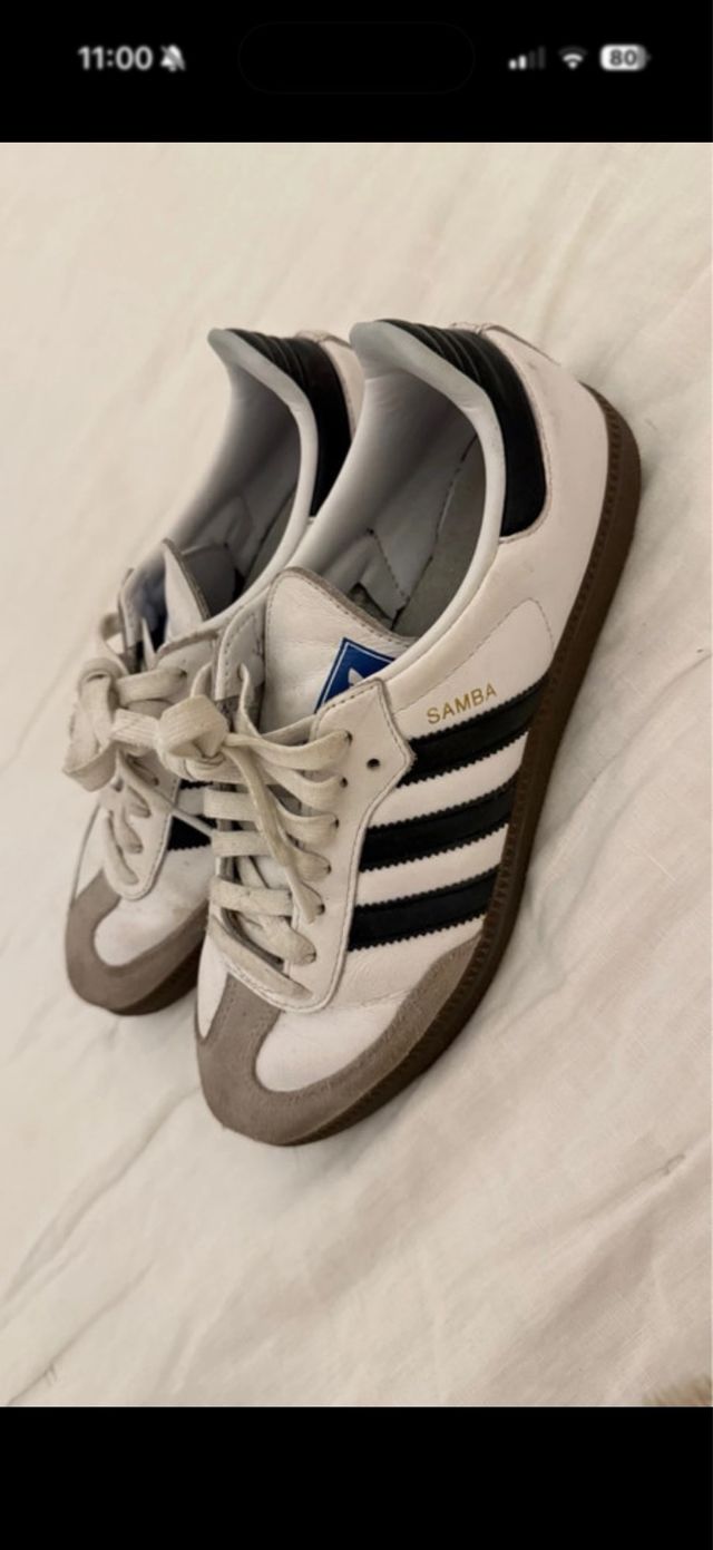 Adidas Samba Piel Blancas y Negras