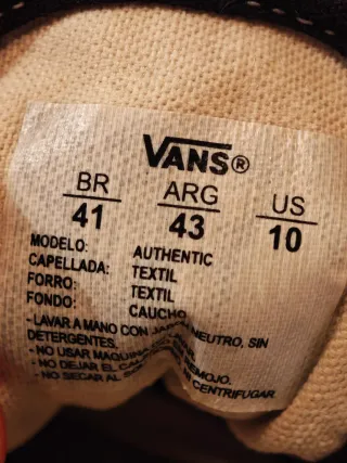 Zapatillas Vans Unisex Talla 43