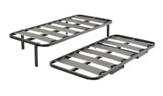 Base Cama 1 Plaza Metal y Madera