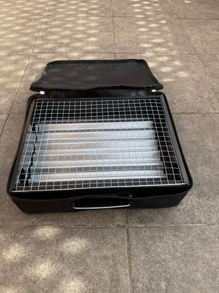 Barbacoa Portátil Negra y Plateada