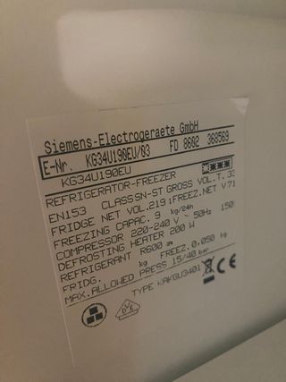 Cajones originales Siemens KG34U190EU