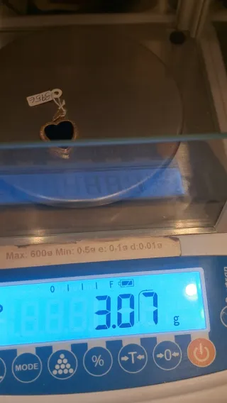 Colgante Corazón Oro 18k onix