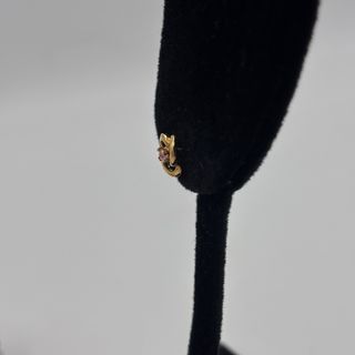 Pendientes oro 18kt con gema rosa