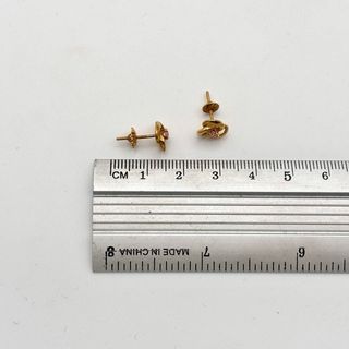 Pendientes oro 18kt con gema rosa