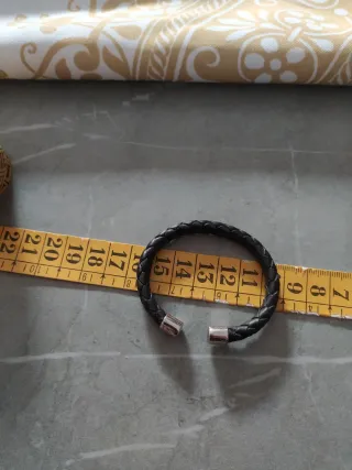 Pulsera Tous Plata y Cuero Trenzado