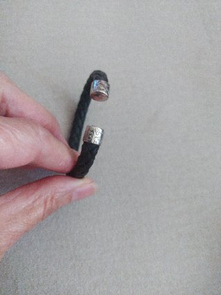Pulsera TOUS Plata y Cuero Trenzado