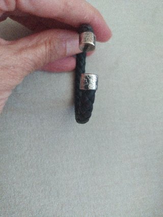Pulsera TOUS Plata y Cuero Trenzado